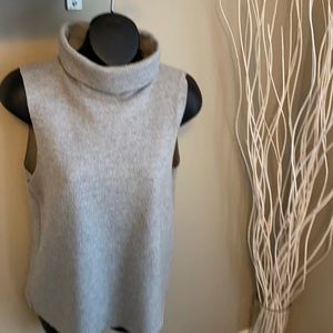 Zara sleeveless grey turtle neck sweater